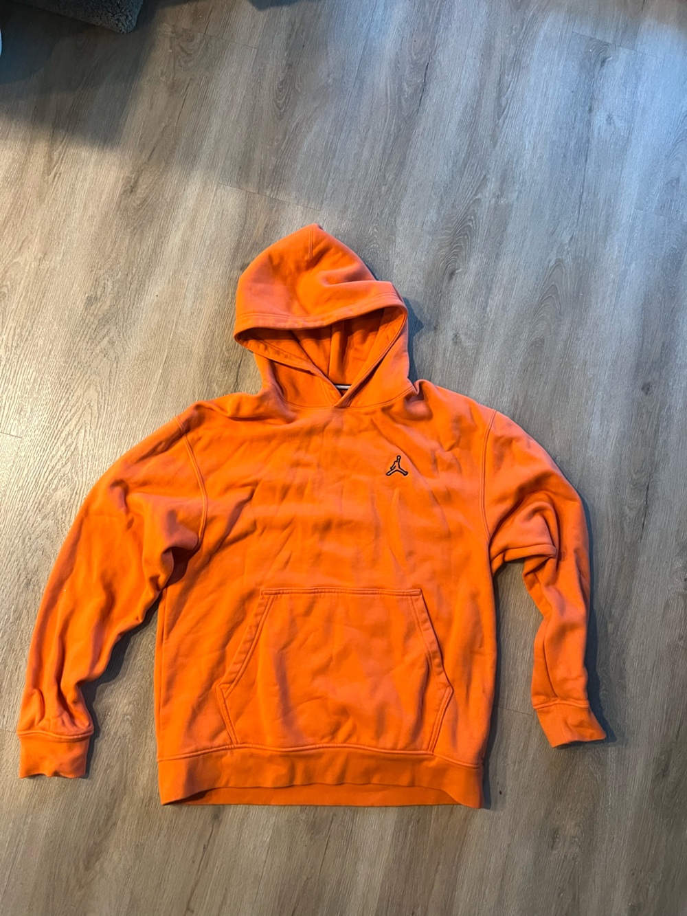 Orange Jordan Hooded Pullover Sweatshirt - Men’s Casual Hoodie